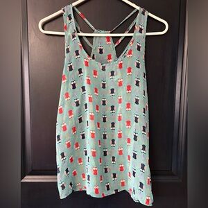 Delia’s Sheer Skinny Straps Owl 🦉 Print Flowy Tank Top Size M